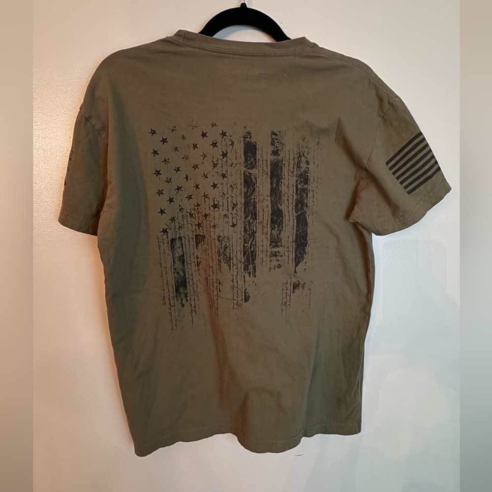 Men’s Grunt Style 1776 Olive Green T-Shirt Medium - Picture 2 of 5